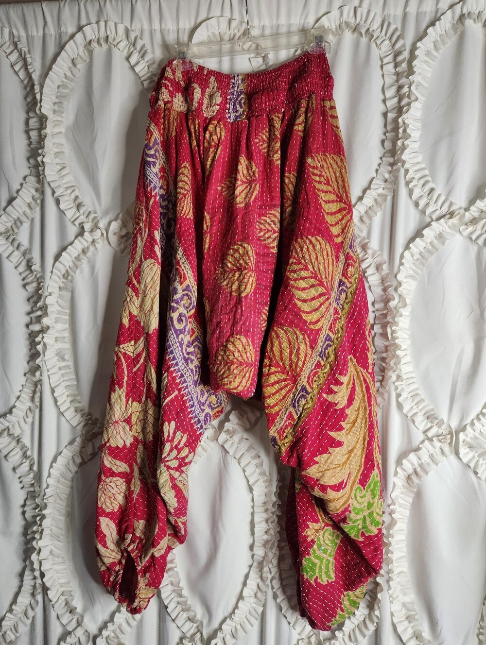 Kantha Bae Duality Harem Red Purple Reversible Pants OS Free Size